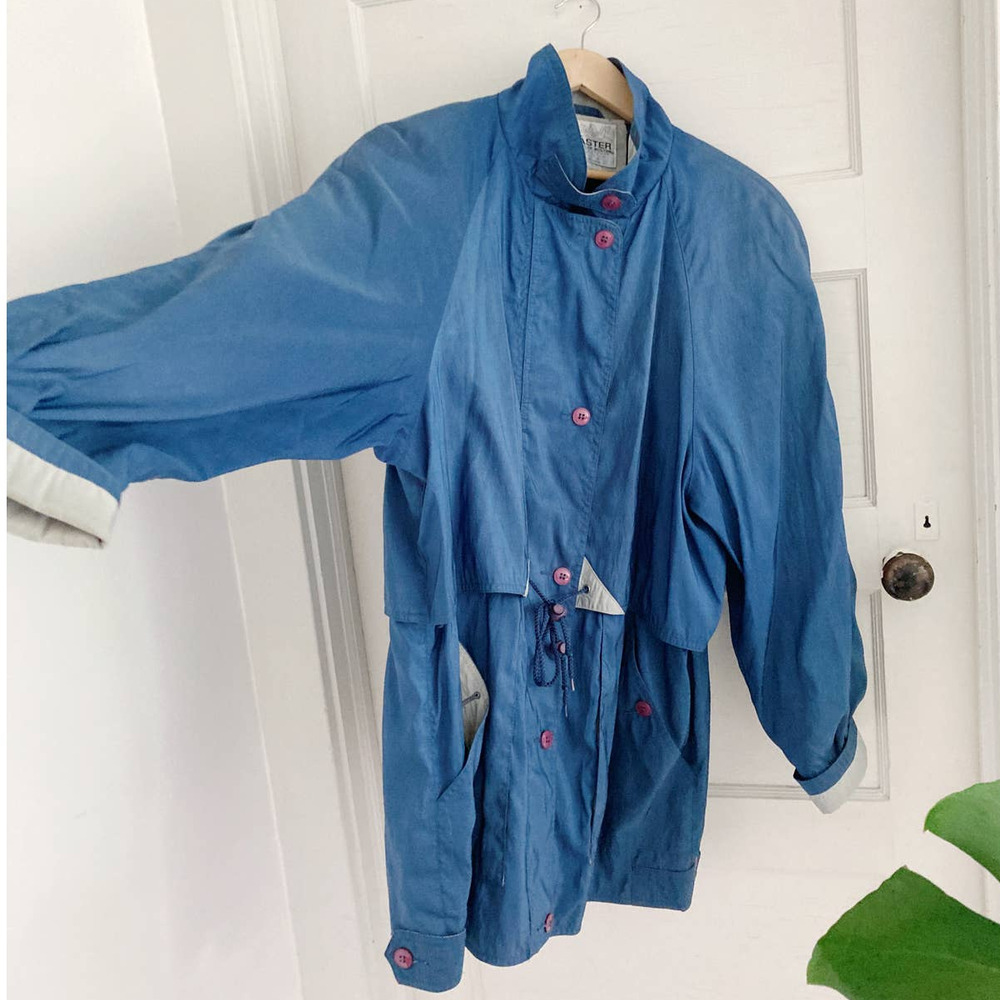 Vintage Forecaster of Boston Blue Longline Windbreaker Lightweight Jacket - Picture 3 of 13